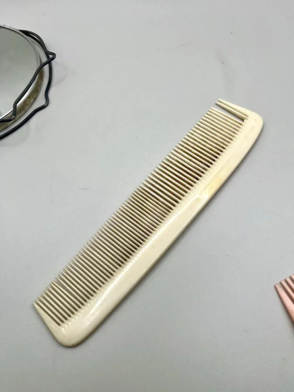Vintage DuPont Nylon Hair Comb Lot Vanity Mirror Pastel Retro Styling Set